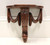 SOLD - Late 20th Century Carved Mahogany Acanthus Leaf Wall Bracket Shelves - Pair