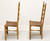 Mid 20th Century Maple Farmhouse Ladder Back Dining Side Chairs - Pair A