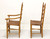 Mid 20th Century Maple Farmhouse Ladder Back Armchair and Side Chair - Pair