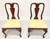 SOLD -  HICKORY CHAIR Mahogany Queen Anne Dining Side Chairs - Pair A