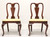 SOLD -  HICKORY CHAIR Mahogany Queen Anne Dining Side Chairs - Pair A