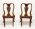 SOLD -  HICKORY CHAIR Mahogany Queen Anne Dining Side Chairs - Pair A