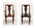 SOLD - HICKORY CHAIR Solid Mahogany Queen Anne Style Dining Chairs - Pair (One Arm, One Side)