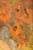 Mid 20th Century Original Oil on Canvas Painting - Orange Flowers in Vase - Signed