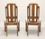 BROYHILL PREMIER Mid 20th Century Oak Brutalist Style Dining Side Chairs - Pair B