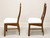 BROYHILL PREMIER Mid 20th Century Oak Brutalist Style Dining Side Chairs - Pair A