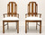 BROYHILL PREMIER Mid 20th Century Oak Brutalist Style Dining Armchairs - Pair