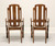 BROYHILL PREMIER Mid 20th Century Oak Brutalist Style Dining Armchairs - Pair