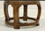 SOLD - THOMASVILLE Walnut Asian Round Glass Top Coffee Cocktail Table