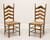 CAPE ANN CHAIRS Maple Ladder Back Dining Side Chairs with Rush Seats - Pair A