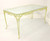 SOLD - WOODARD Chantilly Rose Mid 20th Century Wrought Iron Patio Dining Table with Glass Top