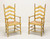 CAPE ANN CHAIRS Maple Ladder Back Dining Armchairs with Rush Seats - Pair