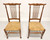 Mid 20th Century Cherry Farmhouse Dining Side Chairs with Rush Seats - Pair A