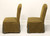 21st Century Olive Green Upholstered Transitional Style Parsons Chairs - Pair