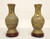SOLD - Mid 20th Century Solid Brass Decorative Urns - Pair