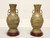 SOLD - Mid 20th Century Solid Brass Decorative Urns - Pair