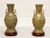 SOLD - Mid 20th Century Solid Brass Decorative Urns - Pair