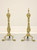 VIRGINIA METALCRAFTERS Middleton House Brass & Metal Traditional Fireplace Andirons - B