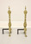 VIRGINIA METALCRAFTERS Middleton House Brass & Metal Traditional Fireplace Andirons - B