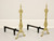 VIRGINIA METALCRAFTERS Middleton House Brass & Metal Traditional Fireplace Andirons - A