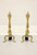 SOLD - VIRGINIA METALCRAFTERS Brass & Metal Traditional Fireplace Andirons