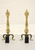 SOLD - VIRGINIA METALCRAFTERS Brass & Metal Traditional Fireplace Andirons