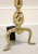 SOLD - VIRGINIA METALCRAFTERS Brass & Metal Traditional Fireplace Andirons