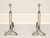 SOLD - Nancy Ruben for VIRGINIA METALCRAFTERS Nickel Plated Brass Art Nouveau Fireplace Andirons