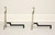 SOLD - Nancy Ruben for VIRGINIA METALCRAFTERS Nickel Plated Brass Art Nouveau Fireplace Andirons