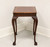 SOLD - SUPERIOR TABLE Mahogany Chippendale Leather Top Ball in Claw End Side Table - B