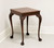 SOLD - SUPERIOR TABLE Mahogany Chippendale Leather Top Ball in Claw End Side Table - B