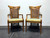 SOLD OUT - DREXEL HERITAGE Palazzo Italian Provincial Neoclassical Cane Dining Captain's Arm Chairs - Pair