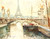 Mid 20th Century Original Oil on Canvas Paintings of Paris - Signed R. Roberti - Pair
