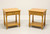 SOLD - ETHAN ALLEN White Oak American Colonial Single Drawer Two-Tier Nightstands - Pair