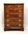 DIXIE Banded Mahogany Chippendale Chest of Six Drawers - A