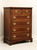 DIXIE Banded Mahogany Chippendale Chest of Six Drawers - A