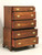 Antique Early 20th Century Cherry Chippendale Chest on Chest