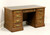 SOLD - JASPER CABINET Americana Oak Leather Top Traditional Executive Desk
