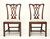 SOLD -  HENKEL HARRIS 107S 29 Mahogany Chippendale Dining Side Chairs - Pair A