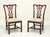 SOLD -  HENKEL HARRIS 107S 29 Mahogany Chippendale Dining Side Chairs - Pair A