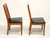ROBERT BERGELIN Custom Solid Cherry Mission Dining Side Chairs - Pair B