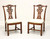 SOLD - HENREDON Carved Mahogany Chippendale Dining Side Chairs - Pair D