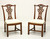 SOLD - HENREDON Carved Mahogany Chippendale Dining Side Chairs - Pair B