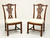 SOLD - HENREDON Carved Mahogany Chippendale Dining Side Chairs - Pair A