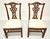 SOLD - HENREDON Carved Mahogany Chippendale Dining Side Chairs - Pair A