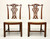 SOLD - HENREDON Carved Mahogany Chippendale Dining Side Chairs - Pair A