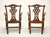 SOLD - HENREDON Carved Mahogany Chippendale Dining Armchairs - Pair