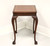 SOLD - SUPERIOR TABLE Mahogany Chippendale Leather Top Ball in Claw End Side Table - A