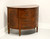 SOLD - MAITLAND SMITH Inlaid Flame Mahogany Regency Demilune Commode Chest