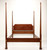 SOLD - HENKEL HARRIS 170 24 Solid Wild Black Cherry Queen Size Canopy Pencil Post Bed